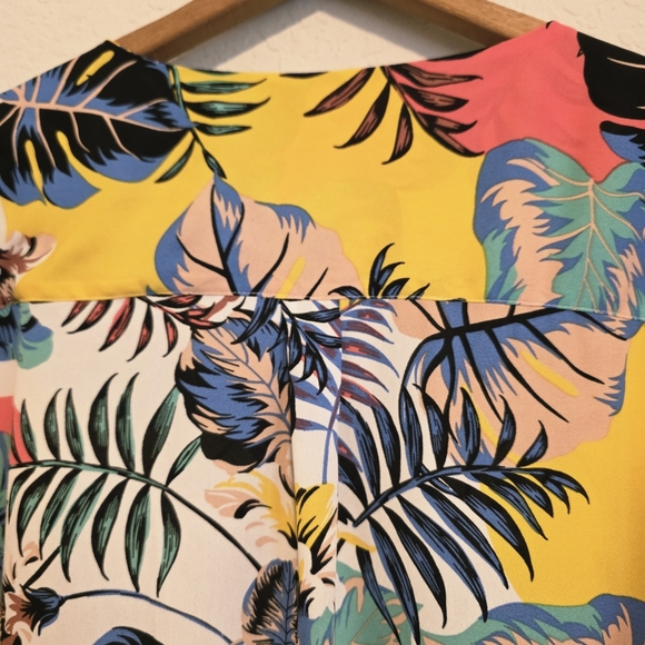 Valerie Stevens Tropical Blouse Top Bell Sleeves Resort Vacation Women's XL - Picture 4 of 12